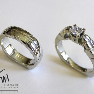 His and Hers Engagement and Wedding Rings